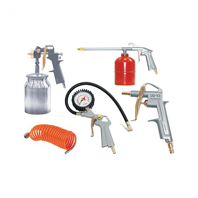 Набор пневмоинструмента 5 предметов (к/р с нижним бачком) Fubag 8641872