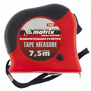 Рулетка Double fixation, обрезиненный корпус, двойная плавная фиксация Matrix