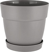 Горшок для цветов InGreen Villa de Fiori с фиксируемым поддоном 1,1л, D130мм, франц.плат Пластик Репаблик IG660010025