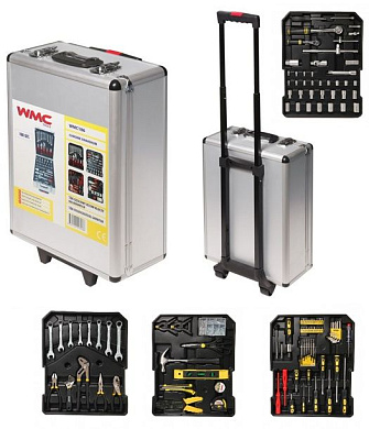 Набор инструментов 186 пр. 1/4''&1/2'' 6-гр. 4-30 мм''Дорожный кейс'' WMC TOOLS WMC-WMC186
