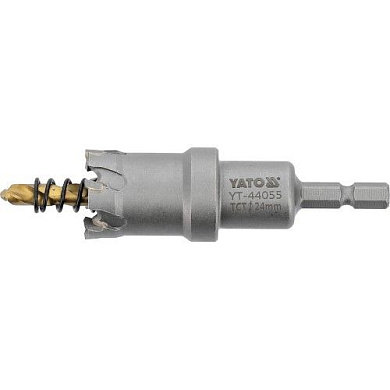 Сверло корончатое режущее по металлу TCT 24 мм 1/4" Yato YT-44055