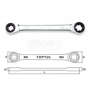 Трещоточный накидной ключ ''звездочка'' Toptul серия AOAC
