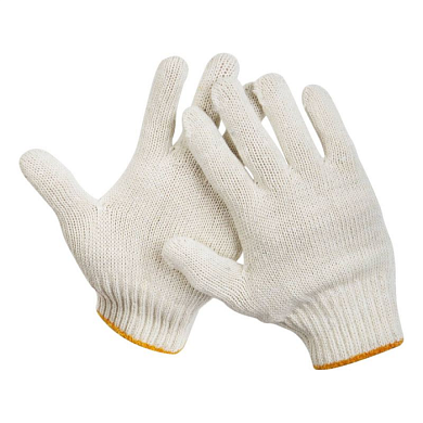 Перчатки трикотажные х/б "Лайт" из 4-х нитей, 10 кл. вязки, белый