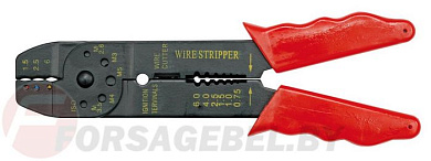 Щипцы для обжима и зачистки проводов 1.5-6.0/22-10AWG; 0.75-6.0/22-10AWG Vorel 45000