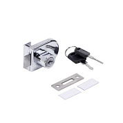 Замок для стеклянной распашной двери механический 408 хром AKS 47696