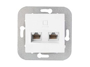 Розетка 2-ая компьютерная (скрытая) белая, Уют, Bylectrica РК216-011