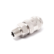 Быстроразъем пневматический с клапаном, "мама"-наруж. резьба 3/8" Partner PA-SE1-3SM