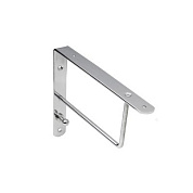 Полкодержатель декоративный с вешалкой, хром AKS 40209