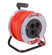 Удлинитель силовой на катушке, СУ-3х1,5-50/2 (с выкл., 4 розетки) Ресанта 61/118/12