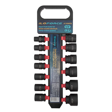 Набор головок ударных 13пр., 1/2'', 10-32 мм ILOforce IF-4139MPB