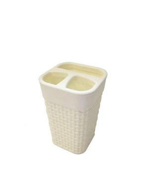 Подставка для зубных щеток OSLO молочный Пластик Репаблик PT1344МЛ-36