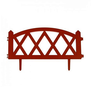 Забор декоративный MODERN №4, длина общ. 3 м, выс. 0,35 м, терракот (компл. 5 шт.) Гарденпласт 50313