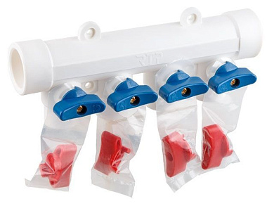 Коллектор с шар. краном универс. PPR 32х20/4, РосТурПласт 28202