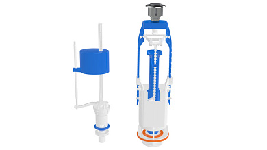 Арматура для смывного бачка, однорежимная, с нижней подводкой, AV Engineering AVE129690