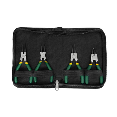 Набор съемников стопорных колец сжим/разжим, прямой/угловой 125 мм 4 пр Horex GTY1244