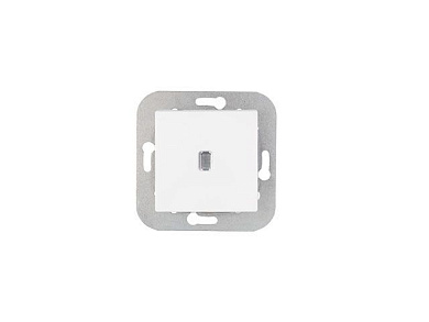 Выключатель 1 клав. (cкрытый, 10А) со световой индикацией, белый, Уют, Bylectrica С110-556