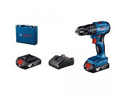 Аккум. дрель-шуруповерт GSB 185-LI в кейсе, 18.0 В, 1 акк., 2.0 А/ч Li-Ion, 2 скор., 50 Нм, шурупы до 10 мм Bosch 06019K3100