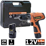 Дрель-шуруповерт аккумуляторная ДША-2 12ЭР/10Л Энкор (50021)