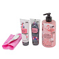 Набор косметики, DETOX THERAPY Вулканич, скраб для рук и ног 75 мл+Крем-парафин для рук и ног 75 мл+Крем-гель для душа''Розовое настроение''445 мл+руковица Bio World BW-8