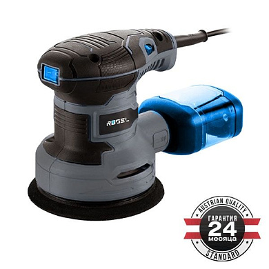 Эксцентриковая шлифмашина, 400 Вт, 5000-14000 об/мин, круг 125 мм, эксцентриситет 2.6 мм RÖGEL RSR-1240E