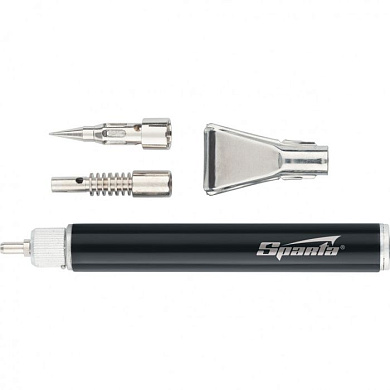 Горелка газовая, тип ''Карандаш'' + 2 насадки для пайки, 200 мм Sparta 914185