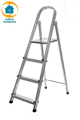 Стремянка A4 Comfort 4ст, секция, стальная, оцинкованная AZK LDTH-01.04
