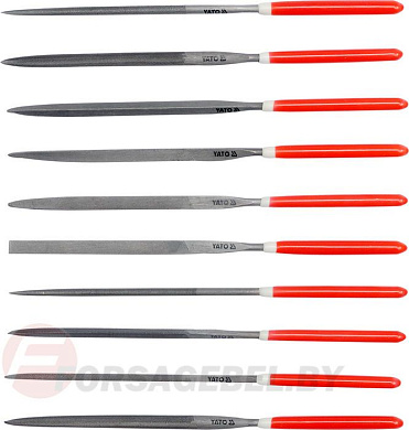 Набор надфилей 10 пр. 4х160х75 мм Yato YT-6164