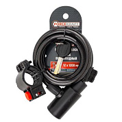 Замок велосипедный на ключ, толщина троса 12 мм, длина троса 1200 мм ForceKraft FK-JQ 8226