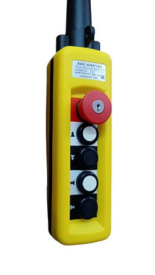 Пульт управления XAC-A4913Y для тали (4 кнопки, 2 скорости, ключ-марка, стоп, IP65, 380В) TOR 1044631