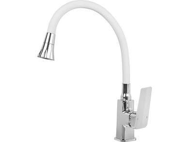 Смеситель для кухни, Lt D35, серия WIN, высота излива - 333 мм, длина излива - 225 мм излив поворотный, двухрежимный, J-образный. AV Engineering AVWIN4-A165-141