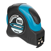 Рулетка ''Schlagfest'', магнитный обрезиненный зацеп, двусторонняя шкала, Нейлоновое покрытие, автоматическая фиксация Gross