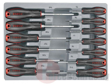 Набор отверток Torx TR (с отверстием) Т5Н-Т45Н 13 пр. Force 2137T