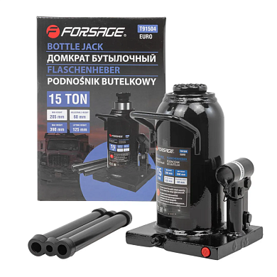 Домкрат бутылочный 15 т с клапаном, 205-390 мм Forsage F-T91504(Euro)