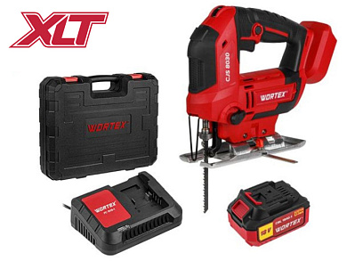 Аккум. лобзик CJS 8030 в чем. ALL1 XLT SET 18 В 500-3000 об/мин 85 мм 1х4 А*ч WORTEX 1333371