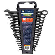 Набор комбинированных ключей 16 пр, 6-19, 22, 24 мм SIGMATOOL Sigmatool-5161MP BLACK