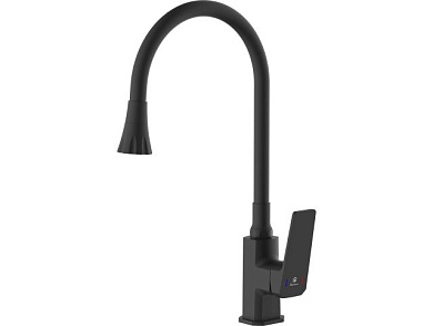 Смеситель для кухни, Lt D35, серия WIN, black AV Engineering AVWIN4-BL165-141