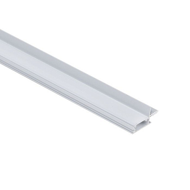 Профиль алюминиевый CAPELLA-3218A врезной с экраном, цвет алюминий, 2м (для 18 ДСП) AKS 104959