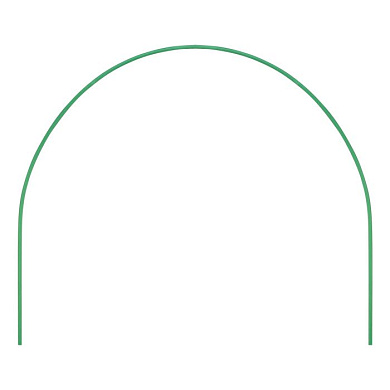 Парниковые дуги в ПВХ 0,75 х 0,9 м, 6 шт D трубы 10 мм Россия 64407