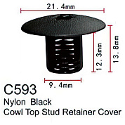 Клипса для крепления внутренней обшивки а/м Крайслер пластиковая, 100 шт Forsage C0593(Chrysler)