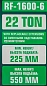 Домкрат пневмогидравлический подкатной 22 т, 225-430 мм, RockForce RF-1600-6