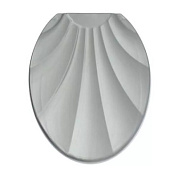 Крышка унитаза "Ракушка", серебристый перламутр РУССПЛАСТ РП-812сереб