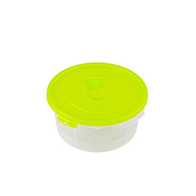 Контейнер для СВЧ «Смайл» круглый с клапаном 0,8 л. Полимербыт 4352100
