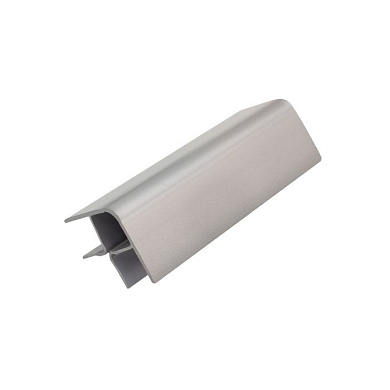 Угол гибкий к цоколю мебельному ПВХ h=100 инокс (1208) THERMOPLAST 34446