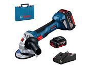Аккум. углошлифмашина GWS 180-LI в чем., 18.0 В, 2 акк., 4.0 А/ч, Li-Ion, диск 125х22.0 мм Bosch 06019H9021