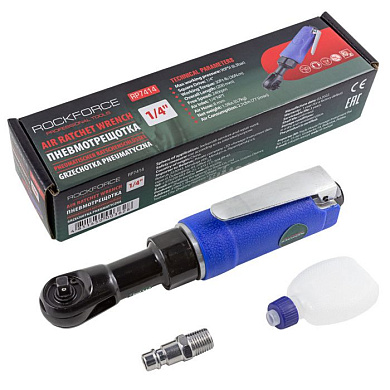 Пневмотрещотка 1/4'' 36 Нм, с прорезиненной рукояткой RockForce RF-RP7414