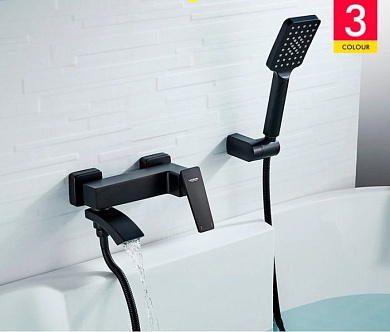 Смеситель для ванны, латунь, черный L3178B Ledeme