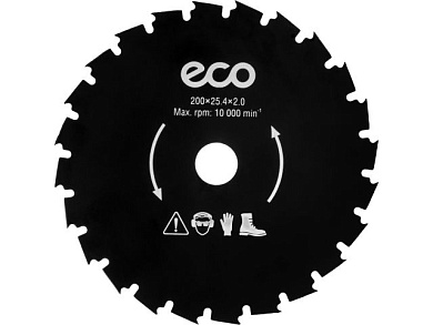 Нож для мотокосы 24 зуб. 200х2.0х25.4 мм, специальная геометрия зубьев ECO GTP-24T