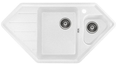 Мойка кухонная из мраморной крошки, белый, E10-18 Gerhans