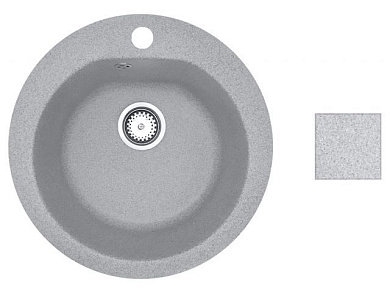 Мойка кухонная из искусственного камня GOLD серый 505х505 mm, AV Engineering AV510000GGRA