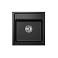 Мойка кварц, прямоугольная, KS-5002, 500*510мм, черный металлик, на столешницу, Granula 119239